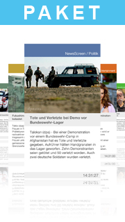 Digital Signage Content Kanal NewsScreen - Gesamtpaket im 9:16 Querformat