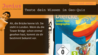 Dazu passender Content Kanal Junius - Hören & sehen mit dem Inhalt Hier gibt es beispielsweise Informationen zu spannenden neuen Kinderbüchern, den beliebtesten Kinderhörbüchern, den coolsten Liedern aus den aktuellen Charts und vieles mehr. Mit diesem Kanal sind die Kids immer auf dem neuesten Stand. Ca. 60 Artikel monatlich.