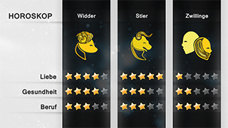 Digital Signage Content Kanal Horoskop im 16:9 Querformat