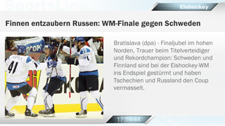 Dazu passender Content Kanal SportsLine - Eishockey mit dem Inhalt Die dpa-SportsLine informiert Sie umfassend über den Eishockey-Sport. Berichterstattungen von Spielen, Ergebnissen und Wissenswertes rund um den Puck. Ca. 180 Artikel monatlich.