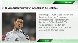 Digital Signage Content Kanal SportsLine - Fußball News im 16:9 Querformat