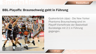 DOOH content - Beispiel für SportsLine - Basketball für Digital Signage Bildschirme im 16:9 Hochformat 