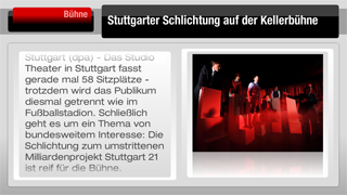 Dazu passender Content Kanal StarLine - Bühne mit dem Inhalt Dieser Kanal aus der StarLine-Serie von der dpa informiert Sie täglich über Theatervorstellungen, Premieren, Darsteller und Regisseure. Von der kleinen Theaterbühne bis hin zum Mega-Event. Ca. 100 Artikel monatlich.