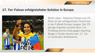 Digital Signage Content Kanal SportsLine - UEFA Europa League im 16:9 Querformat