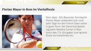 DOOH content - Beispiel für SportsLine - Tennis für Digital Signage Bildschirme im 16:9 Hochformat 