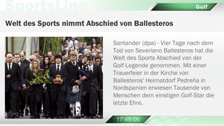 Digital Signage Content Kanal SportsLine - Golf im 16:9 Querformat