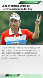 Digital Signage Content Kanal SportsLine - Golf im 9:16 Querformat